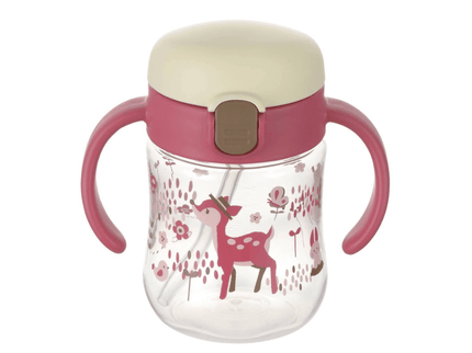 Richell Sippy Cup 200ml Pink Deer-1875027470865010688