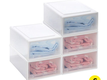 Plastic Storage Drawers Stackable Containers S 5PK Small-1864184612020948992