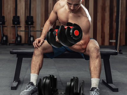 Centra 24kg Adjustable Dumbbell Set Home Gym-1954802366062661639