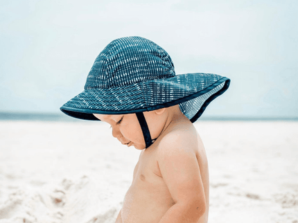 Sunday Afternoon Infant Sun Sprout Hat UPF50+ | Navy/White Stripe Baby (6-12mth)-1875027456746983425