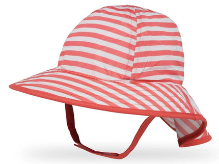 Sunday Afternoon Infant Sun Sprout Hat UPF50+ | Coral/White Stripe Baby (6-12mth)-1875027457145442304
