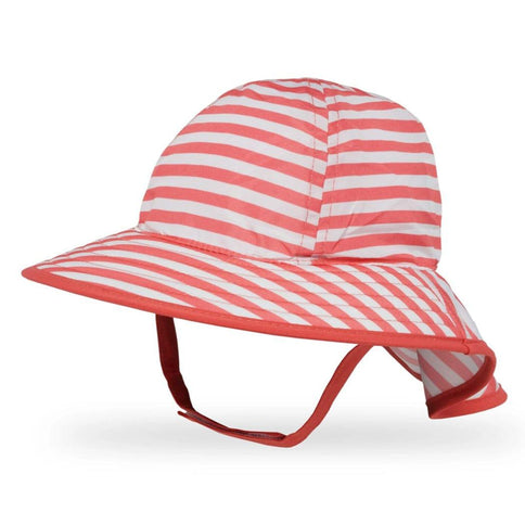 Sunday Afternoon Infant Sun Sprout Hat UPF50+ | Coral/White Stripe Baby (6-12mth)-1875027457145442304