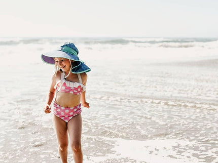 Sunday Afternoon Kids Play Hat UPF50+ | Blue Electric Stripe Large (5-12yrs)-1875027430356422657