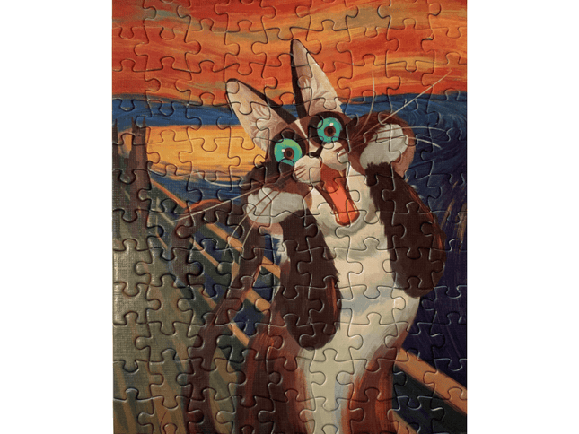 TOI Cat in Art Puzzle - The Scream-1875027393622708225