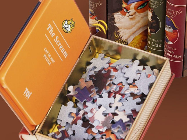 TOI Cat in Art Puzzle - The Scream-1875027393622708226