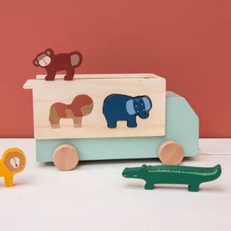 Trixie Wooden Animal Truck-1875027404087496705