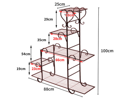 Levede Plant Stand Outdoor Indoor Metal Bronze-1894516827141312514