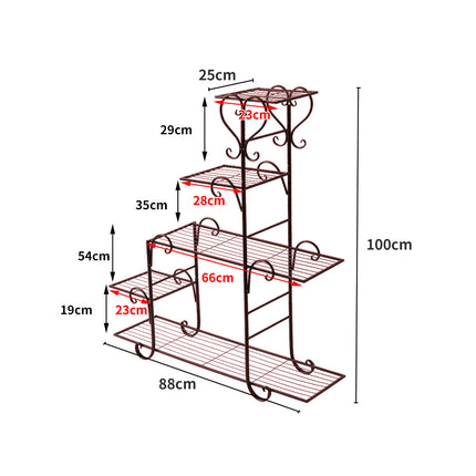 Levede Plant Stand Outdoor Indoor Metal Bronze-1973193773064261634